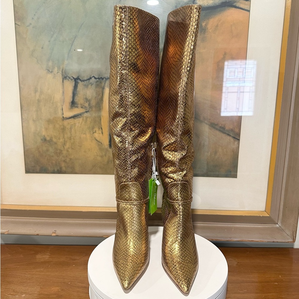 🌸SAM EDELMAN🌸 Elia Knee High Boot Medallion Gold Size: 6.5M - Picture 6 of 10